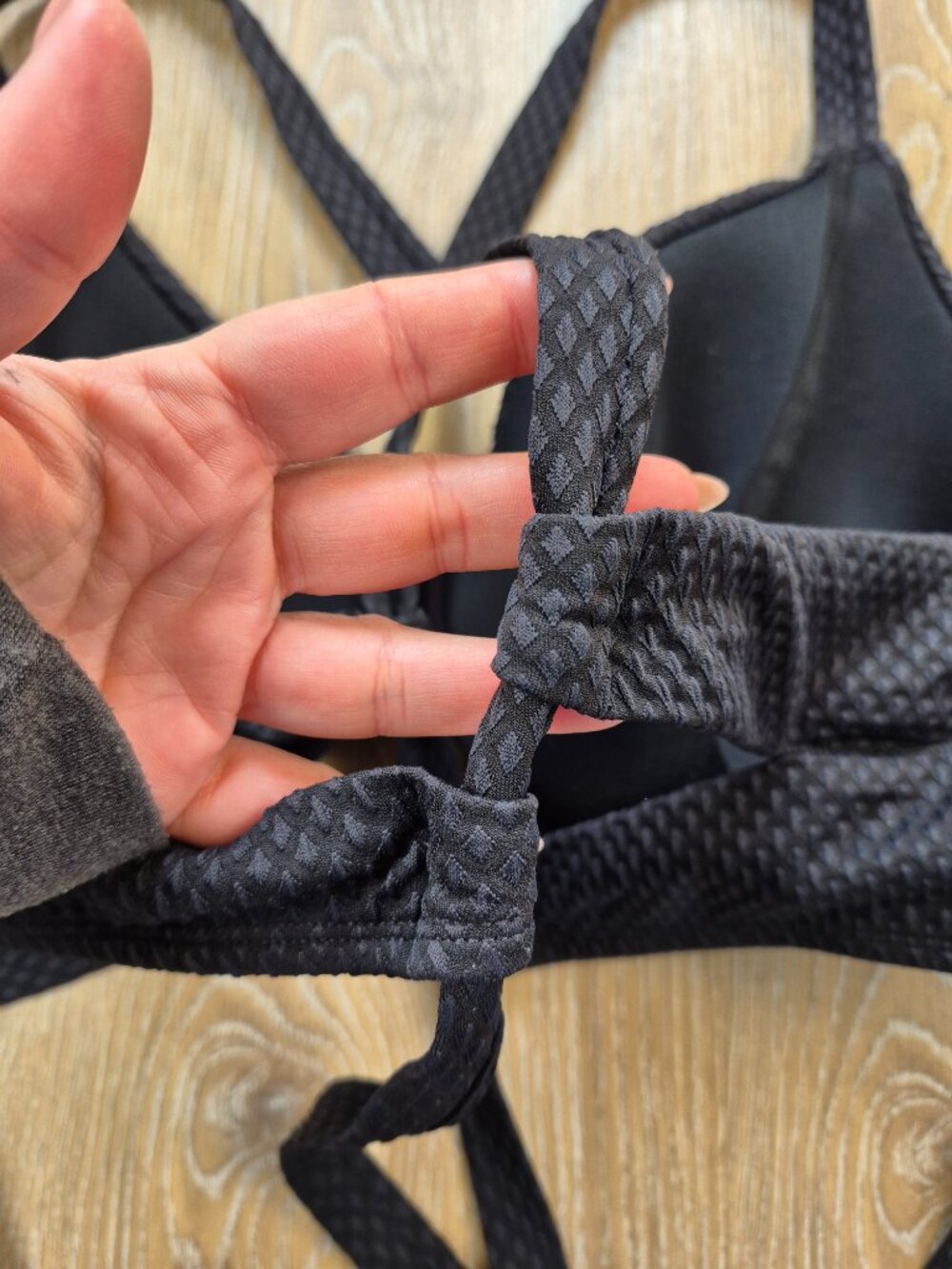Penningtons Black Textured Bikini Top - Picture 3 of 8